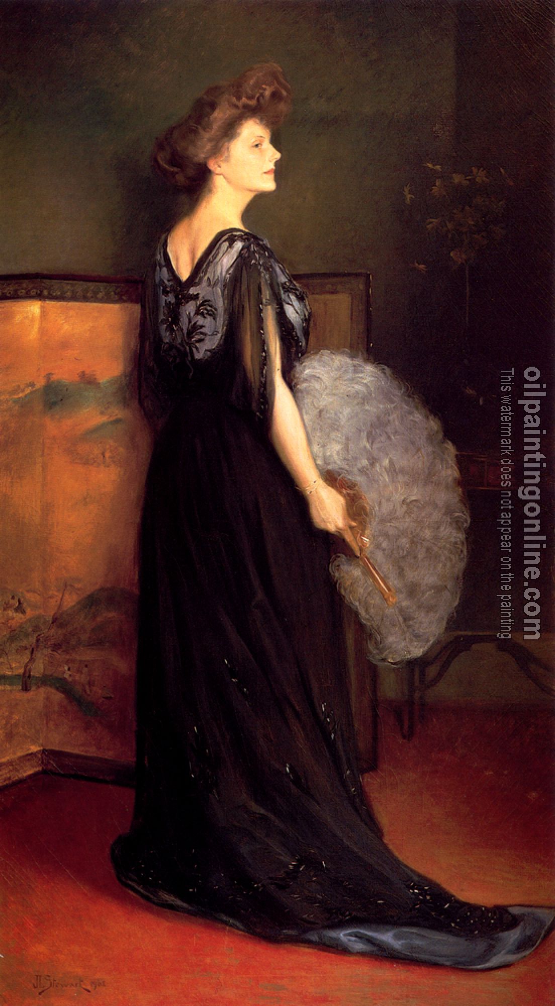 Julius LeBlanc Stewart - Portrait Of Mrs Francis Stanton Blake